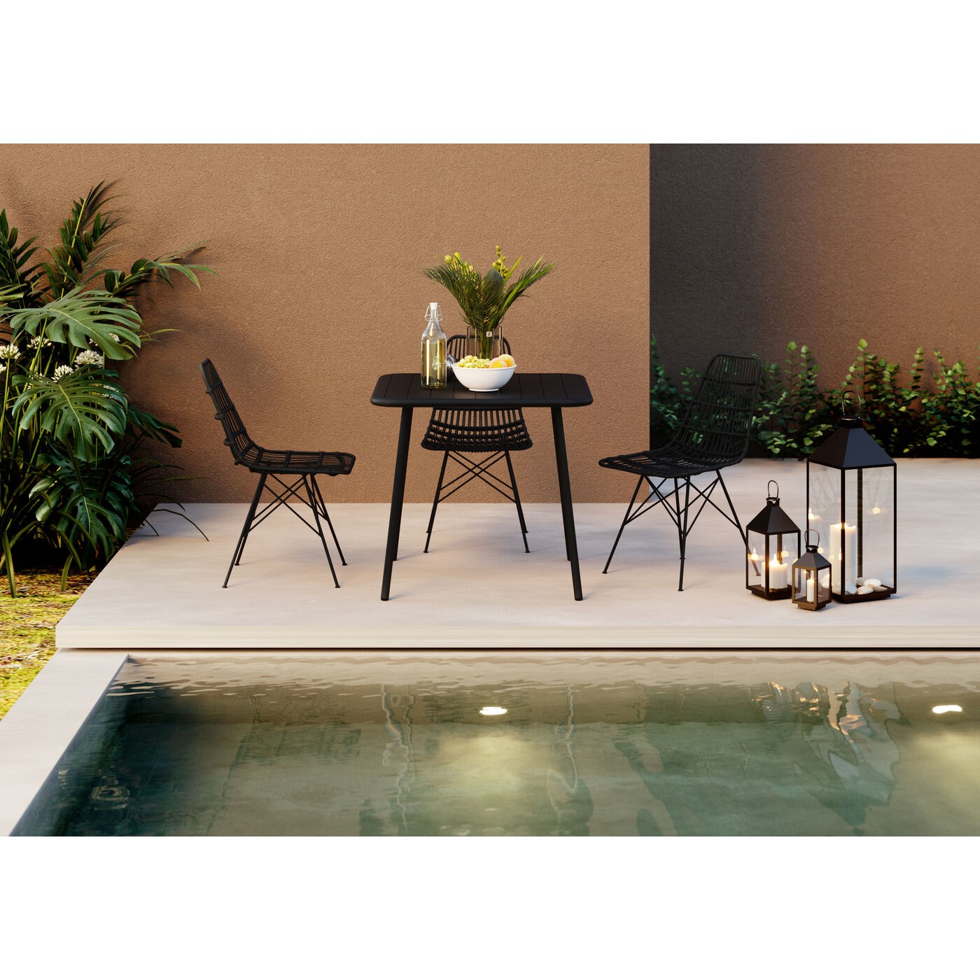 Chaise de jardin Bari grise Kare Design