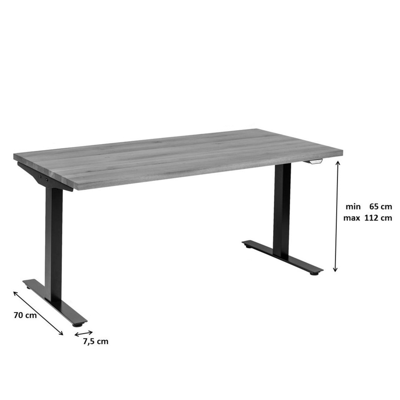 Bureau Smart Symphony chêne et noir Kare Design Taille - 180x90cm
