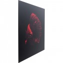 Tableau en verre poisson rouge 100x100cm Kare Design
