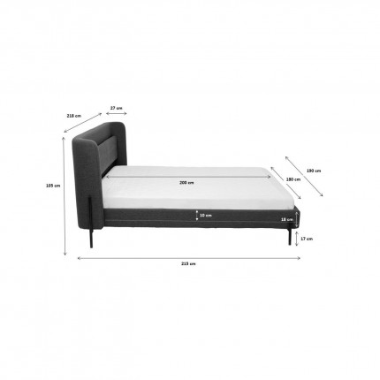 Bed Tivoli 180x200cm green Kare Design