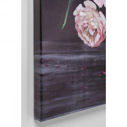 Tableau bouquet fleurs vase 90x120cm Kare Design