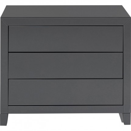 Commode Luxury Push 3 tiroirs grise Kare Design