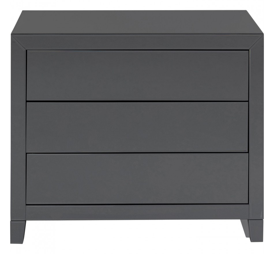 Commode Luxury Push 3 tiroirs grise Kare Design