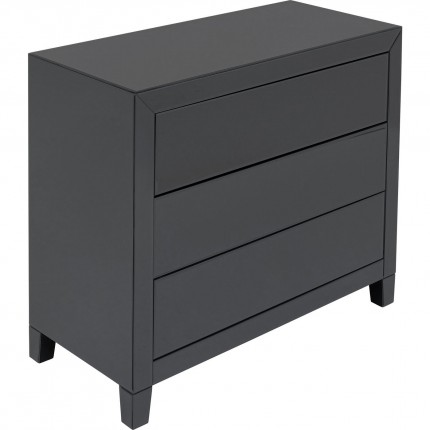 Commode Luxury Push 3 tiroirs grise Kare Design