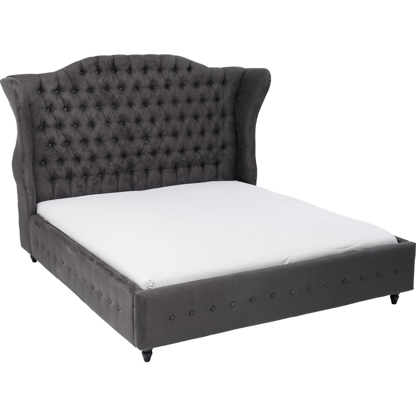 Lit City Spirit velours gris Kare Design Taille - 160x200cm