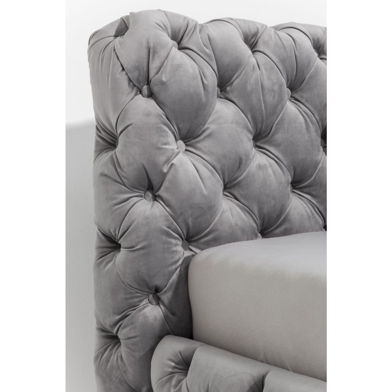 Bed Desire Velvet Silver Grey 160x200 cm Kare Design