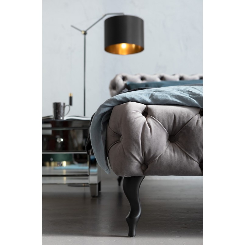 Bed Desire Velvet Silver Grey 160x200 cm Kare Design