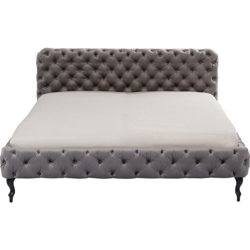 Bed Desire Velvet Silver Grey 160x200 cm Kare Design