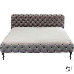 Bed Desire Velvet Silver Grey 160x200 cm Kare Design