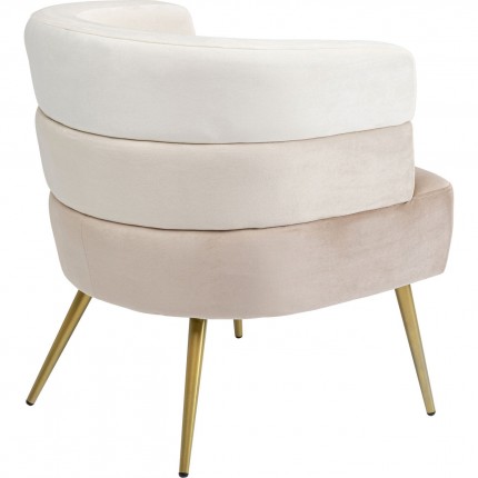 Fauteuil Sandwich velours crème Kare Design