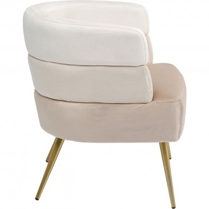 Fauteuil Sandwich velours crème Kare Design