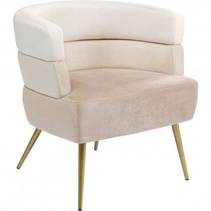 Fauteuil Sandwich velours crème Kare Design