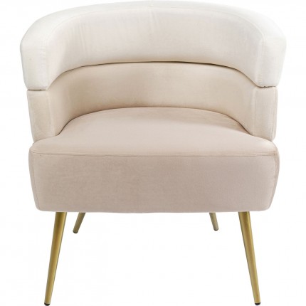 Fauteuil Sandwich velours crème Kare Design