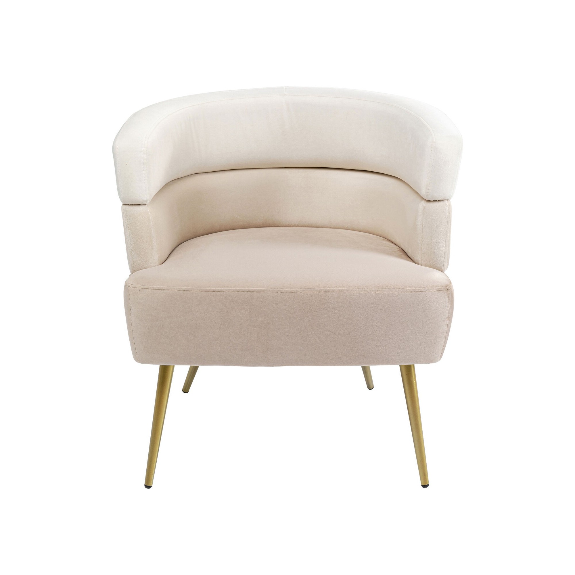 Fauteuil Sandwich velours crème Kare Design