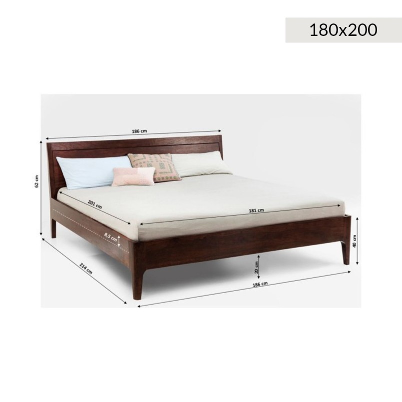 Brooklyn Walnut Bed 160x200cm Kare Design