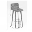 Tabouret de bar Lara gris Kare Design