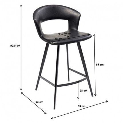 Tabouret de bar Reunion noir Kare Design