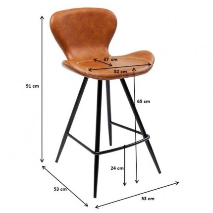 Tabouret de bar Rusty marron Kare Design