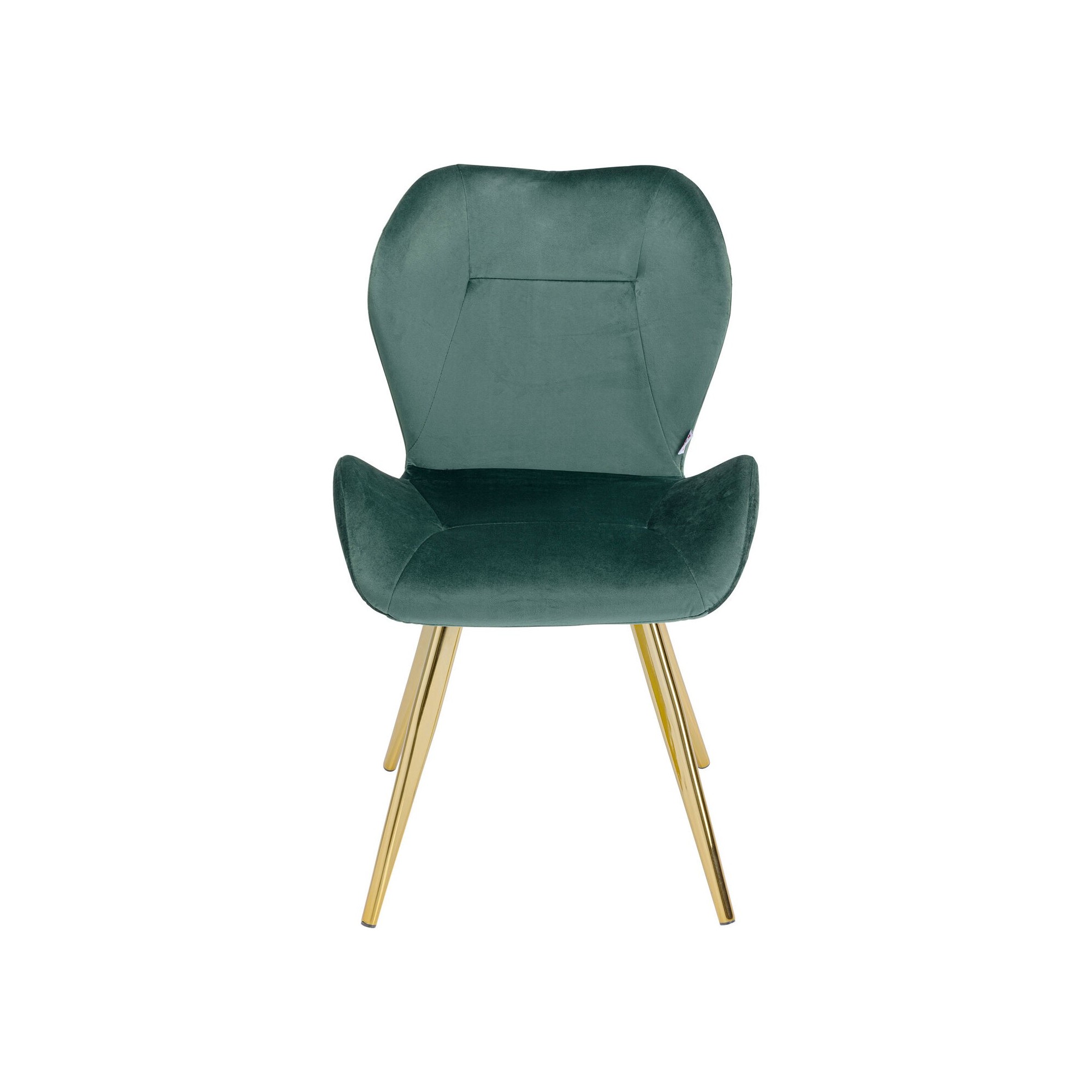 Chaise Viva velours vert et or Kare Design