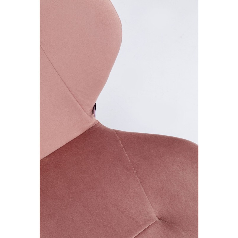 Chaise Viva velours rose et or Kare Design