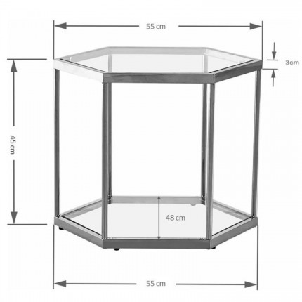 Table basse Comb argentée Kare Design