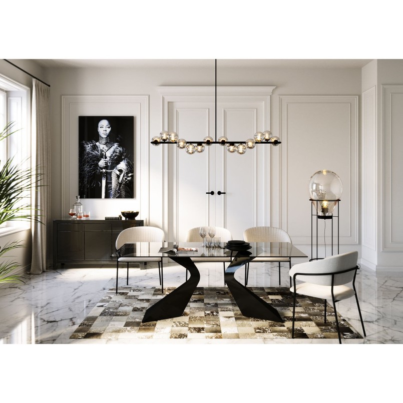 Table Gloria noir 200x100cm