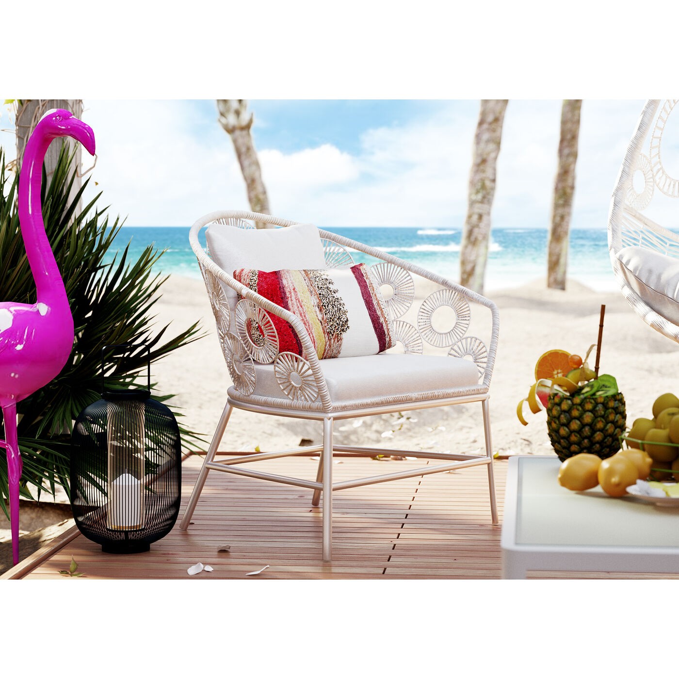 Fauteuil Ibiza blanc Kare Design