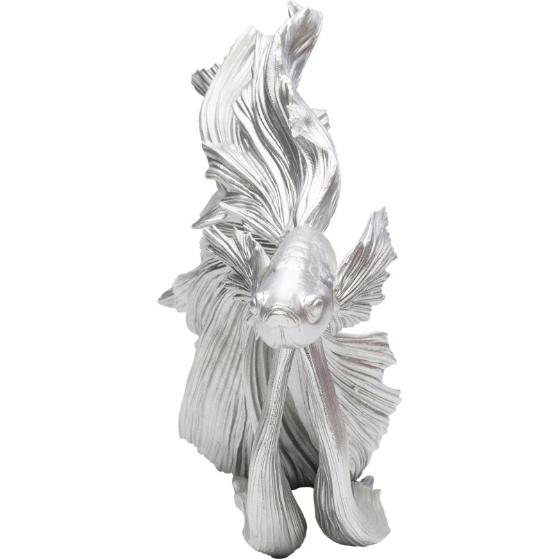 Deco Object Betta Fish Silver Small Kare Design