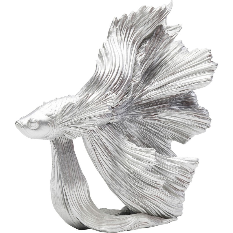 Déco Poisson combattant argenté 34cm Kare Design