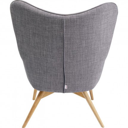 Fauteuil Vicky gris foncé Kare Design