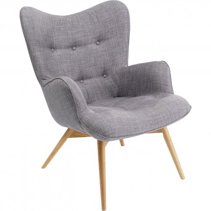 Fauteuil Vicky gris foncé Kare Design