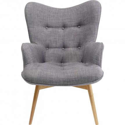 Fauteuil Vicky gris foncé Kare Design