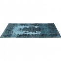 Tapis Kelim Pop bleu Kare Design