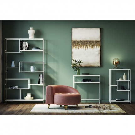 Fauteuil Lofty snake velours rose Kare Design