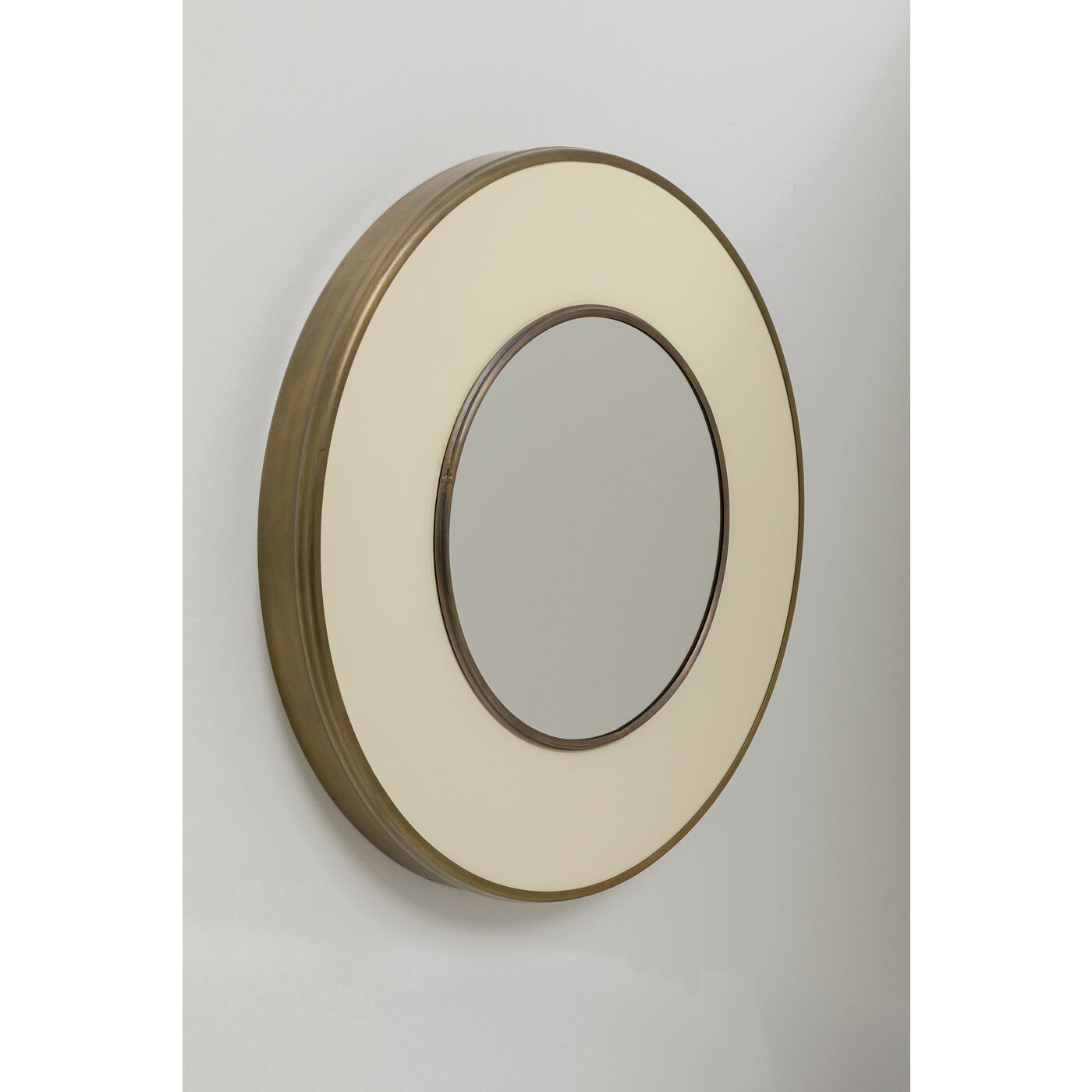 Miroir rond Lens 60cm blanc Kare Design