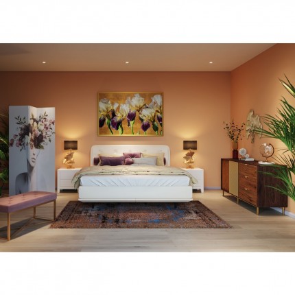 Banc Crossover rose 90x40cm Kare Design