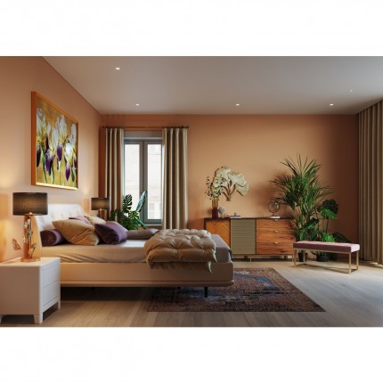 Banc Crossover rose 90x40cm Kare Design