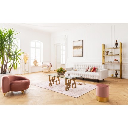 Tapis Kelim Ornament rose poudré Kare Design
