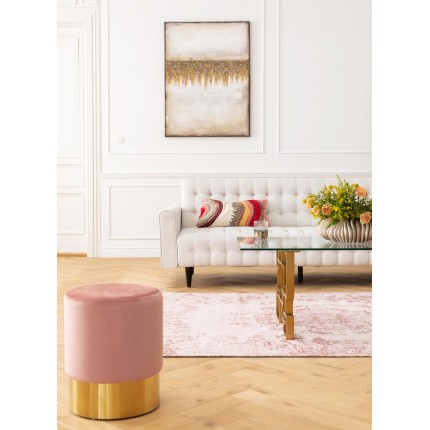 Tapis Kelim Ornament rose poudré Kare Design