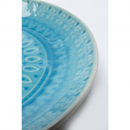 Assiettes Sicilia Mandala bleues 21cm set de 4 Kare Design