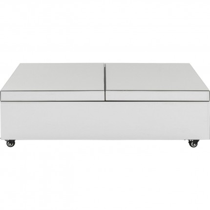 Table basse bar Luxury argent 39x120cm Kare Design