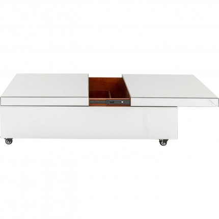 Table basse bar Luxury argent 39x120cm Kare Design