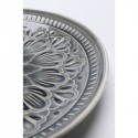 Assiettes Sicilia Mandala grises 21cm set de 4 Kare Design