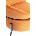 Chaise avec accoudoirs Alexia velours orange Kare Design