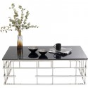 Table basse Rome 130x70cm argentée Kare Design