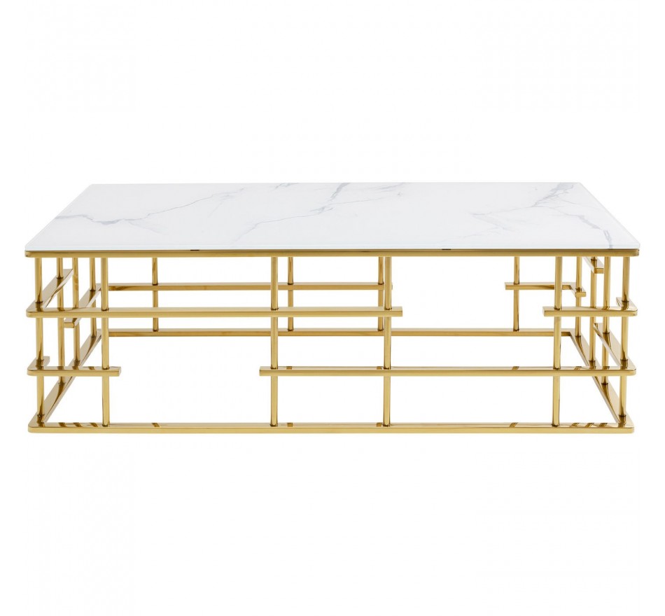 Table basse Rome 130x70cm dorée Kare Design