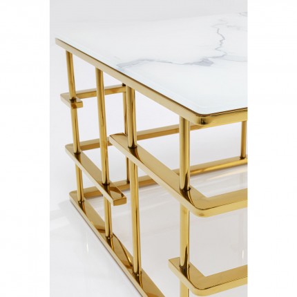 Table basse Rome 130x70cm dorée Kare Design