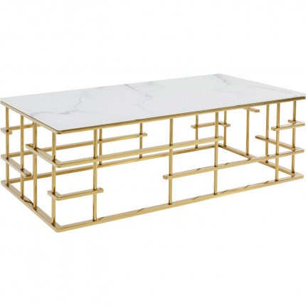 Table basse Rome 130x70cm dorée Kare Design