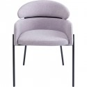 Chaise avec accoudoirs Alexia gris-violet Kare Design