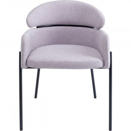 Chaise avec accoudoirs Alexia gris-violet Kare Design Chaise avec accoudoirs Alexia gris-violet Kare Design